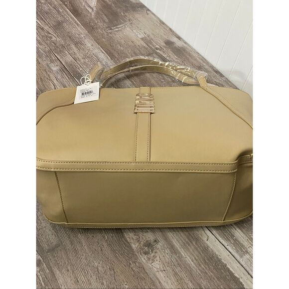 Cavalli Class Sandra Tan Almond Shopper Tote Bag Purse - Picture 8 of 9